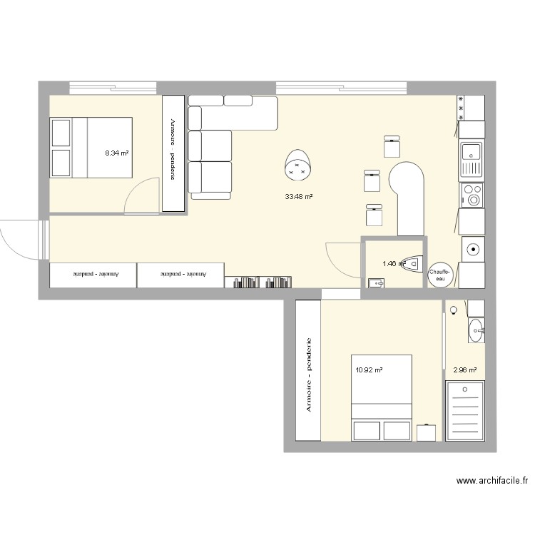 extension 2 chambres. Plan de 0 pièce et 0 m2