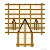 Maison saint Pour&ccedil;ain sur Sioule Vue de dessus charpente 