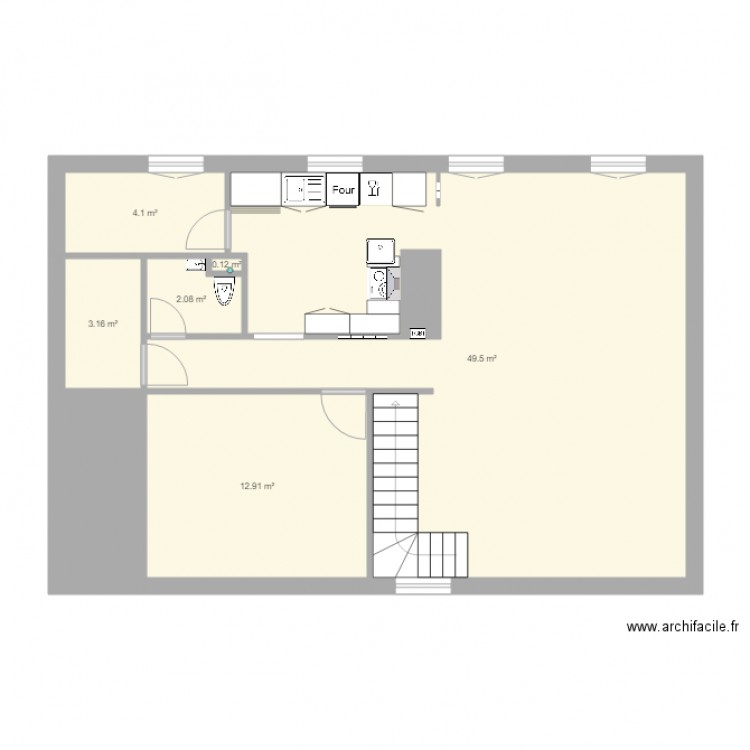 mirebeau rdc 2. Plan de 0 pièce et 0 m2