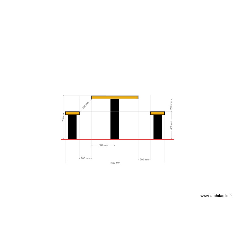 TABLES CLERMONT + BANCS. Plan de 0 pièce et 0 m2