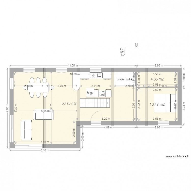 gite 3 rdc 1. Plan de 0 pièce et 0 m2