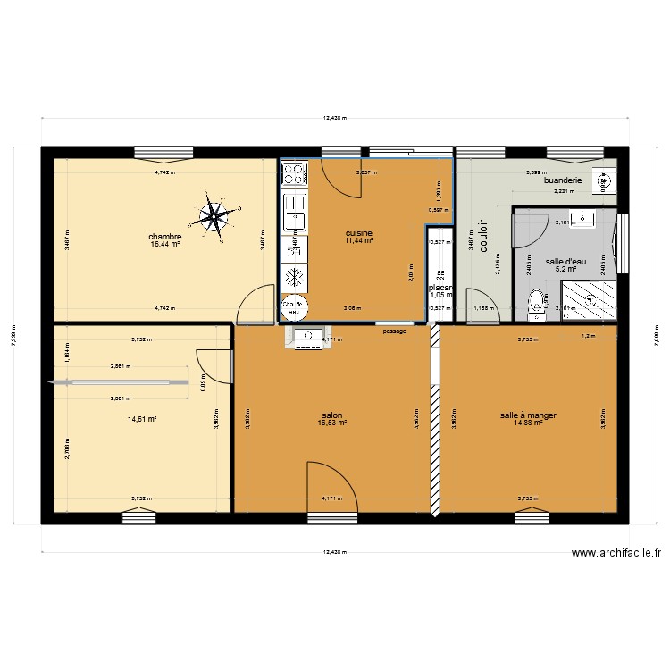 plan definitif simplifié Morcenx . Plan de 0 pièce et 0 m2