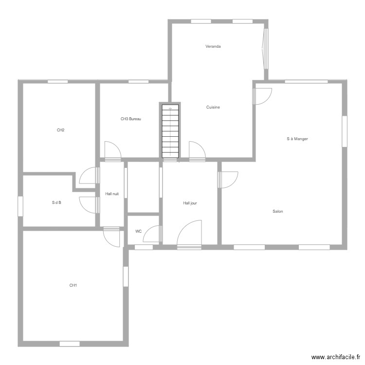 Francis Cornet. Plan de 19 pièces et 291 m2