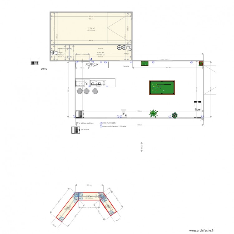 bar ifbc. Plan de 0 pièce et 0 m2