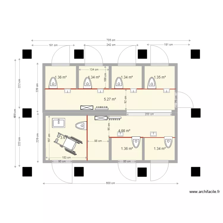 Vaudaire Lausanne. Plan de 