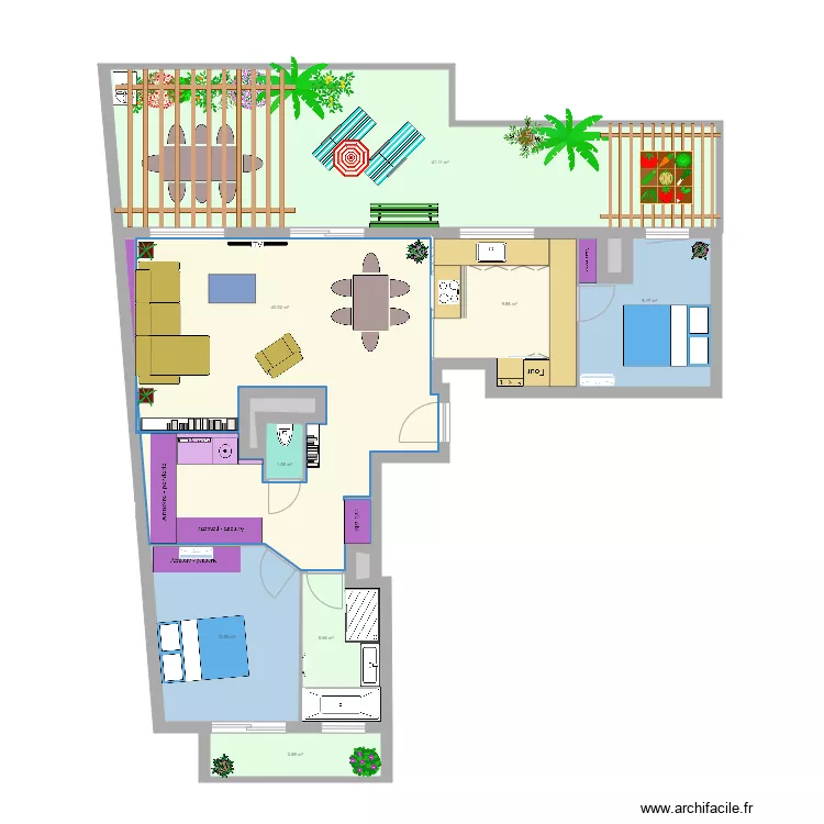 appart V1 Bis Biais. Plan de 