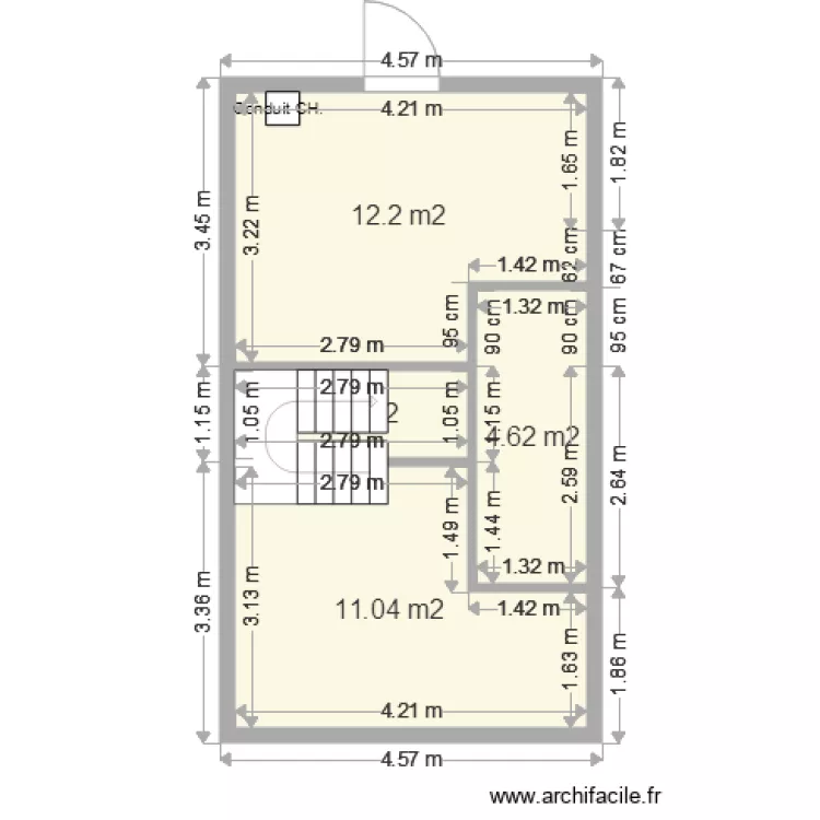 Maison actuelle etage. Plan de 