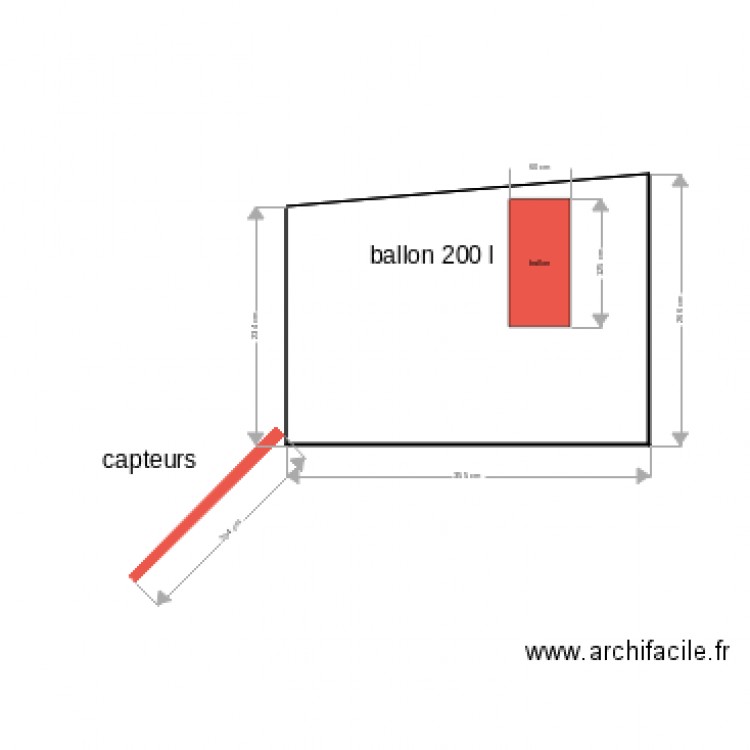 local chauffe eau solaire. Plan de 0 pièce et 0 m2