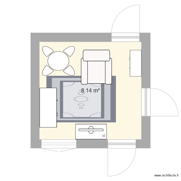 salon et salle à manger. Plan de 0 pièce et 0 m2