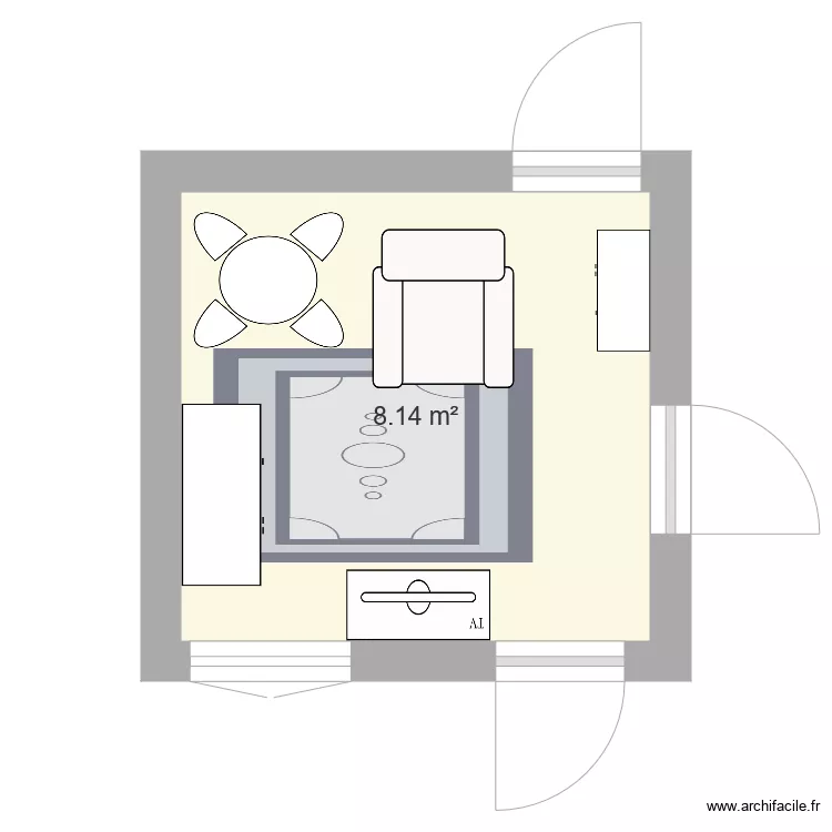 salon et salle à manger. Plan de salon et salle à manger. Plan de