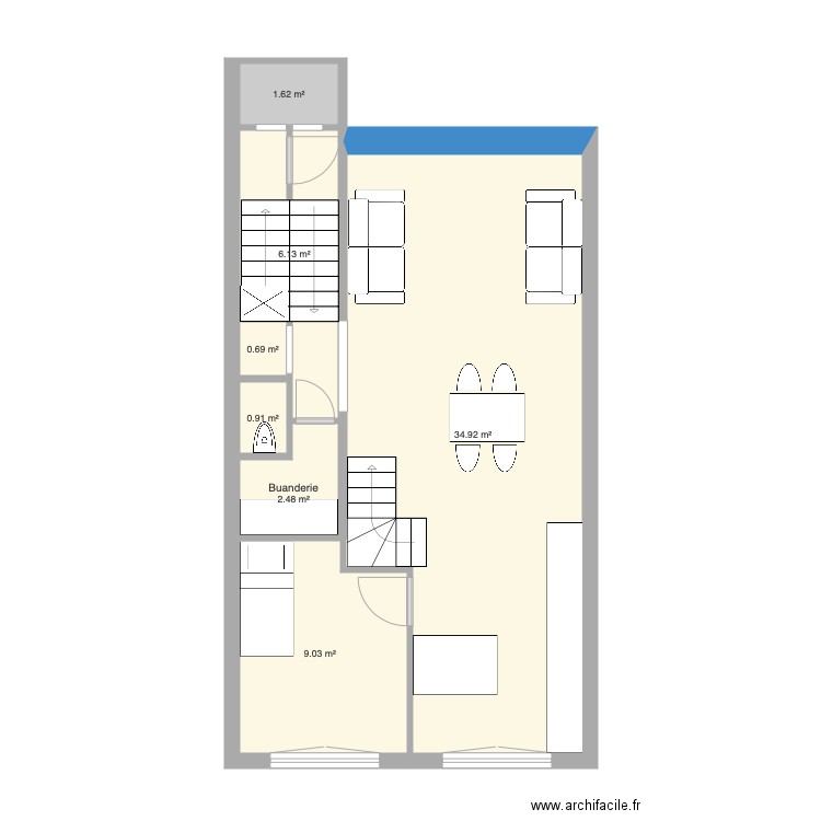 Tabellion 3e étage version 1. Plan de 0 pièce et 0 m2