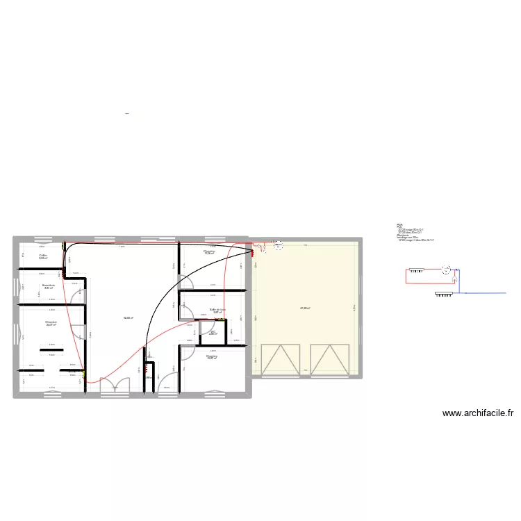 maison plan. Plan de 10  et 202 m²