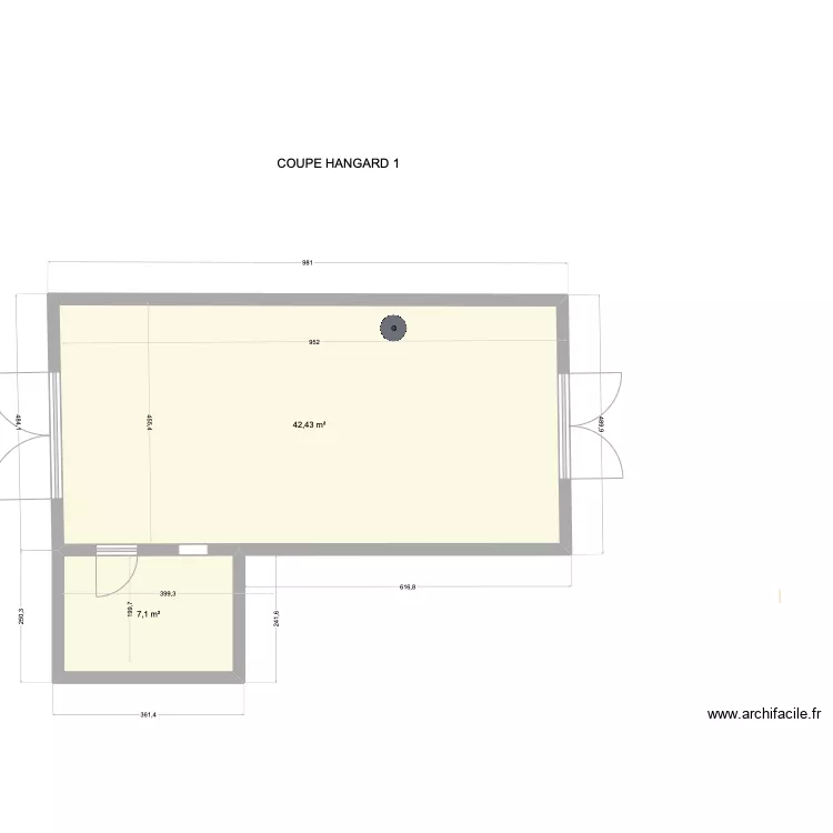 COUPE HANGARD 4. Plan de COUPE HANGARD 4. Plan de