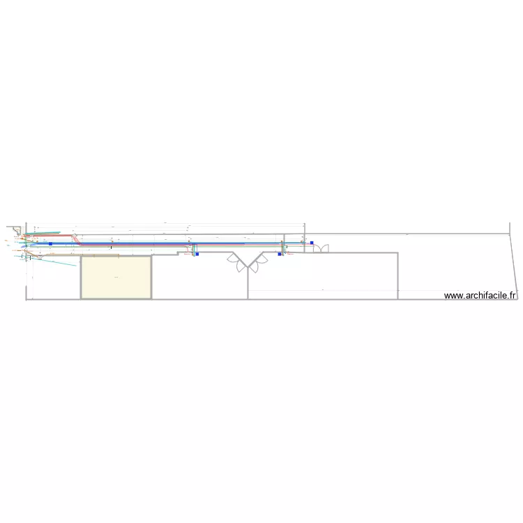 Implantation des r&eacute;seaux E 1 V. Plan de 