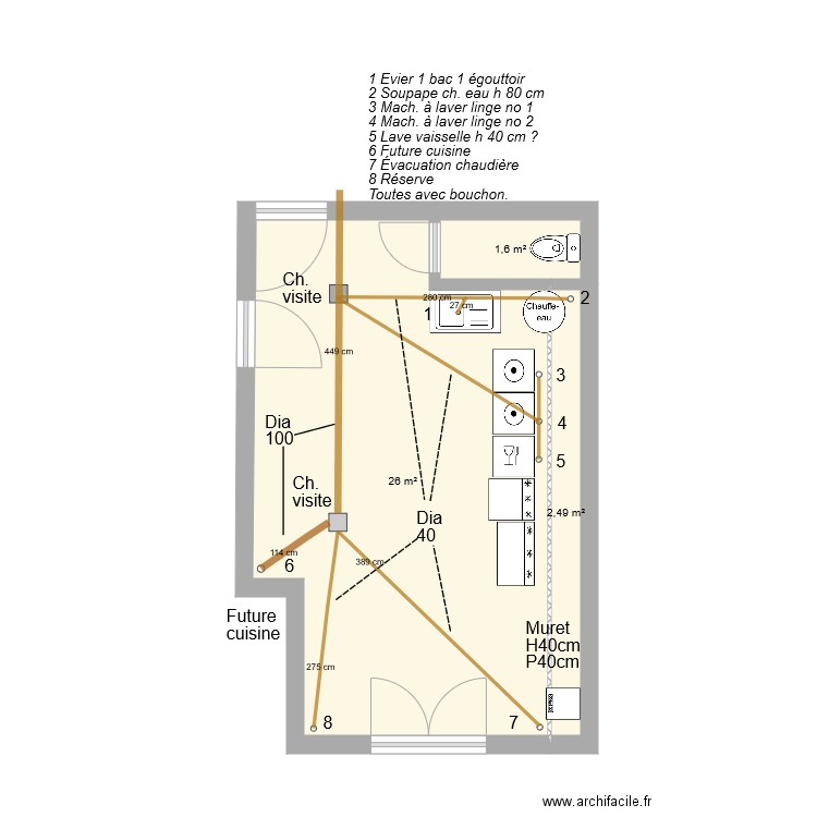 Etable evacuations. Plan de 0 pièce et 0 m2