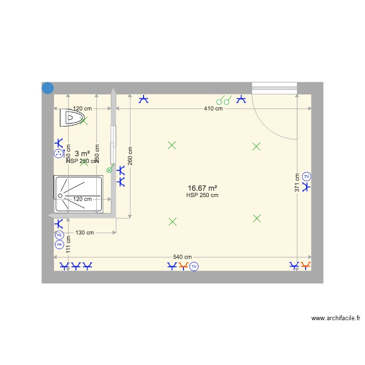 Vanartevelde 62 Electricité. Plan de 0 pièce et 0 m2