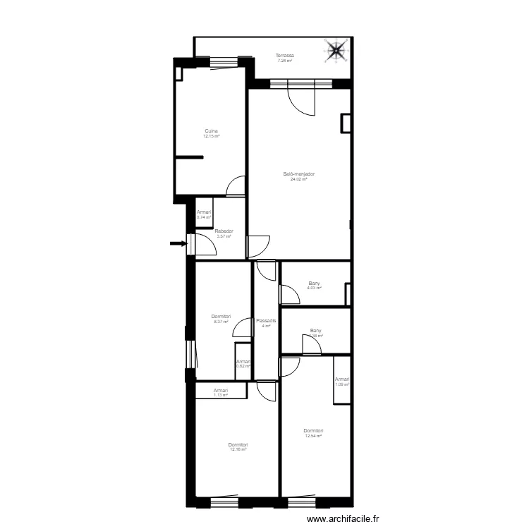 CR LA PARDINA FASE II BLOC 1 ESCALA C 3 2 EL VEDRAS AIXIRIVALL SANT JULIA. Plan de CR LA PARDINA FASE II BLOC 1 ESCALA C 3 2 EL VEDRAS AIXIRIVALL SANT JULIA. Plan de