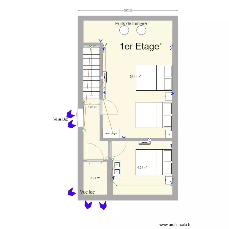 Maison 29 Erpion 1er &eacute;l&eacute;ctricit&eacute;  Eric Ninane. Plan de 
