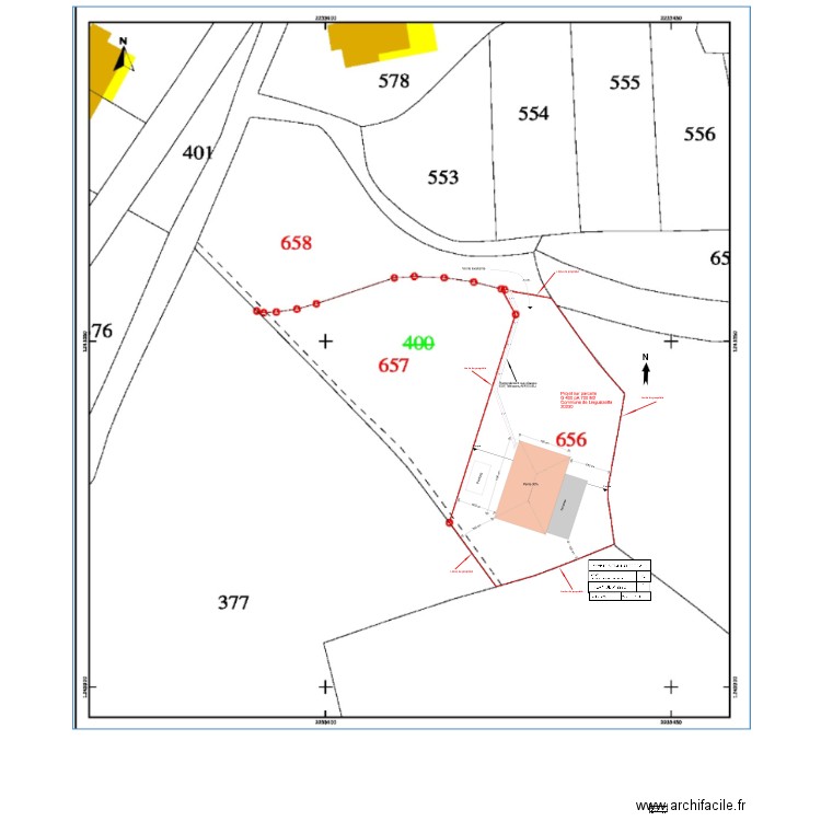 fred plan de masse 3. Plan de 0 pièce et 0 m2