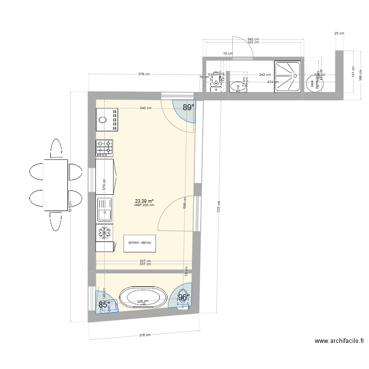 cuisine Rebaillou. Plan de 0 pièce et 0 m2