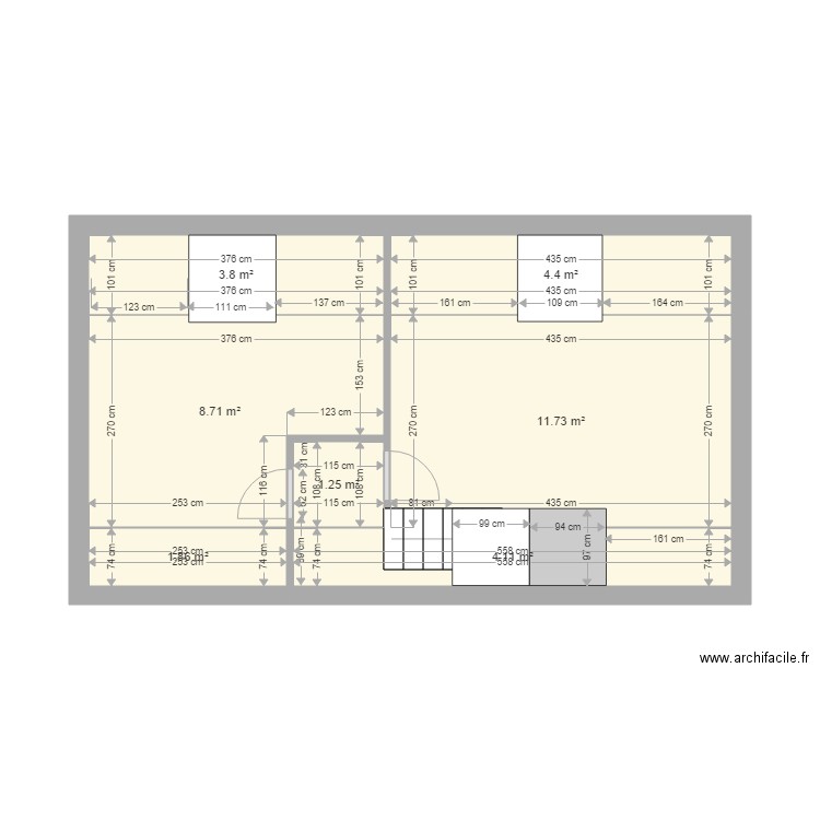 Etage annexe fouesnant vide loi carrez toutes cotes. Plan de 0 pièce et 0 m2