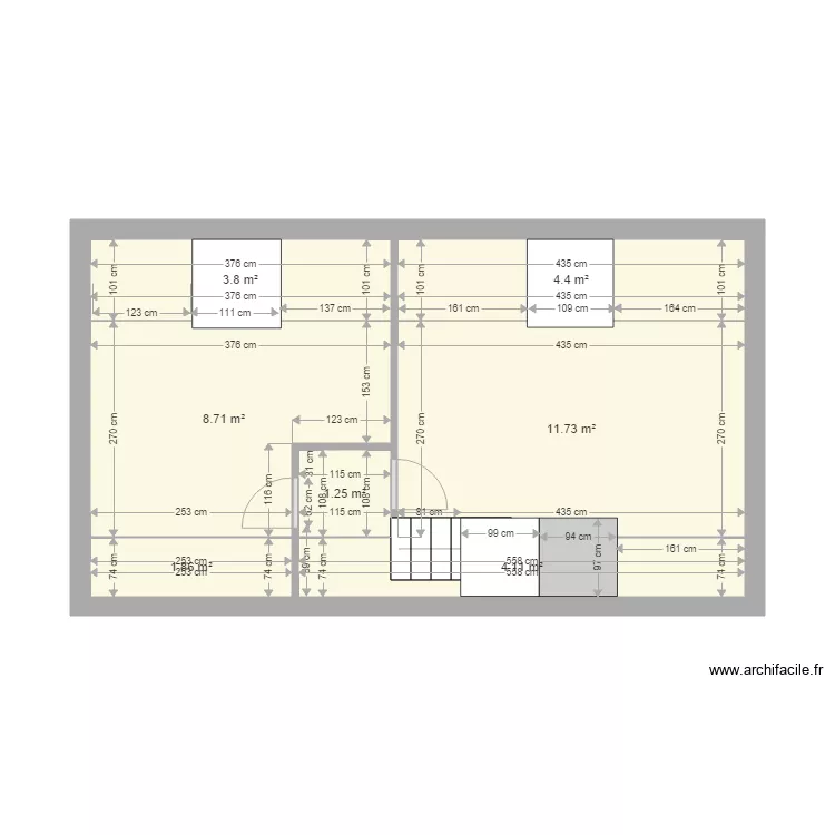Etage annexe fouesnant vide loi carrez toutes cotes. Plan de Etage annexe fouesnant vide loi carrez toutes cotes. Plan de