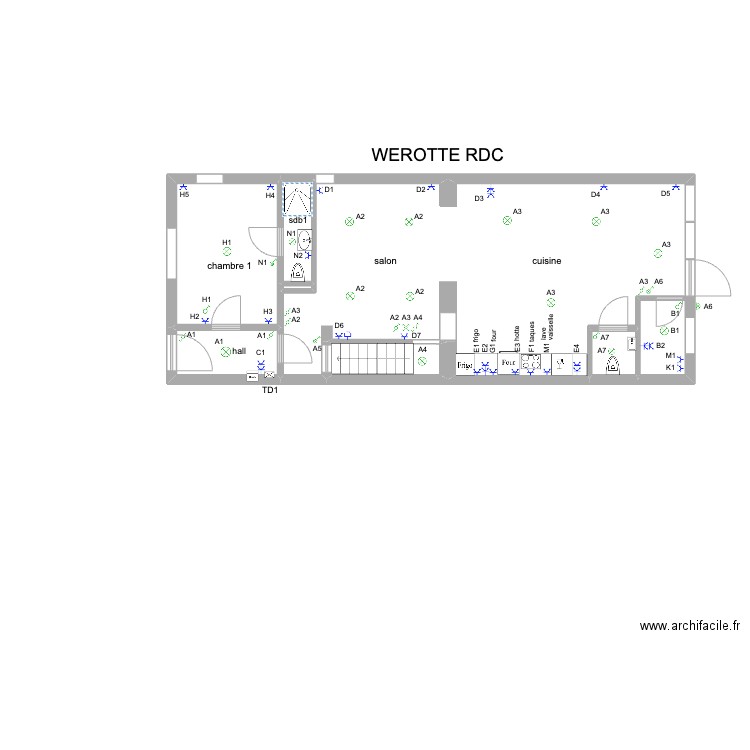WEROTTE RDC. Plan de 0 pièce et 0 m2