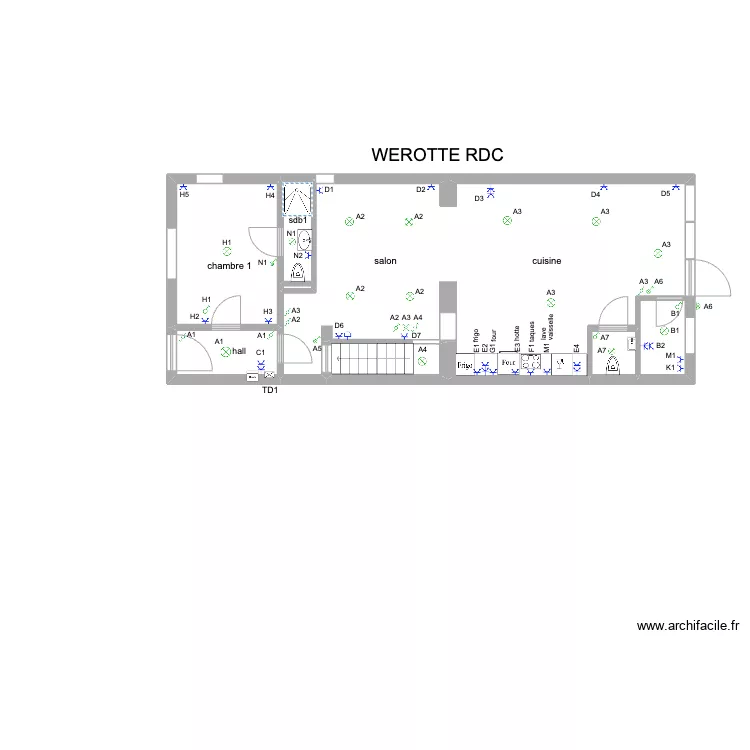 WEROTTE RDC. Plan de WEROTTE RDC. Plan de