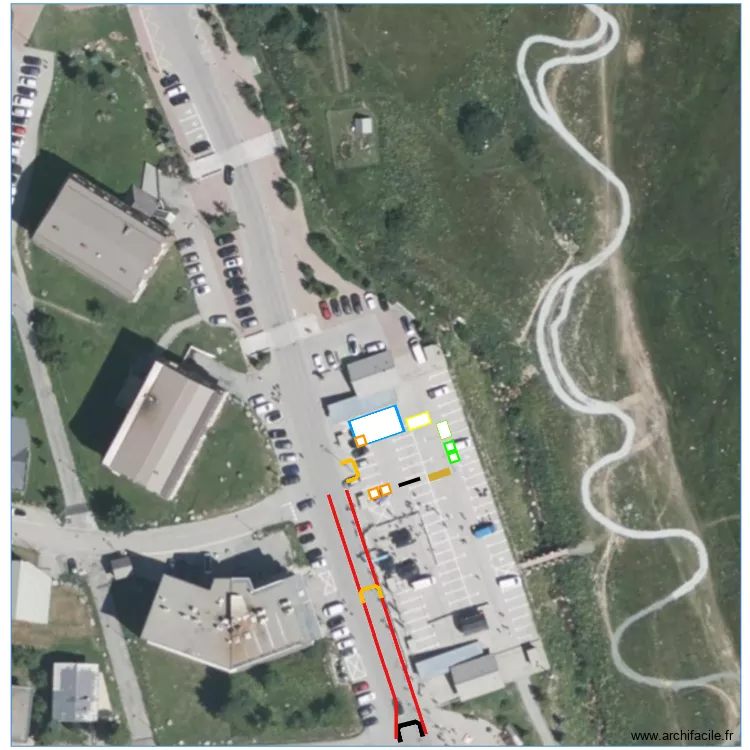 HR23 ALP ADH - Village + ligne . Plan de 