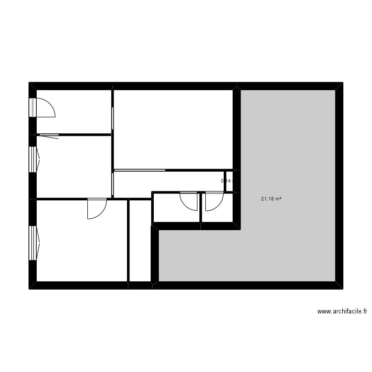 magnetto pb. Plan de 9 pièces et 51 m2