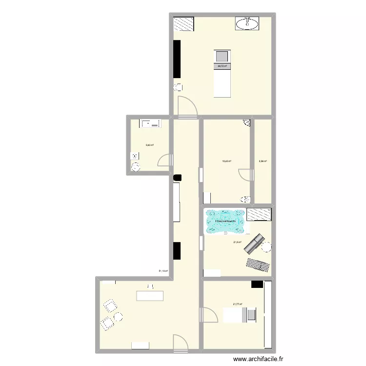 plan stage institut. Plan de 7  et 174 m²