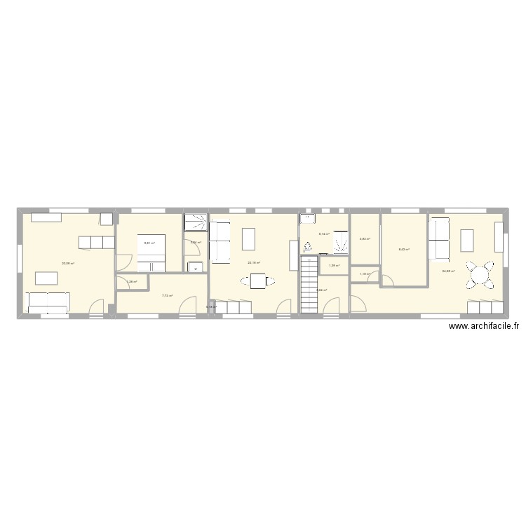 maison st rapt ensemble. Plan de 14 pièces et 118 m2