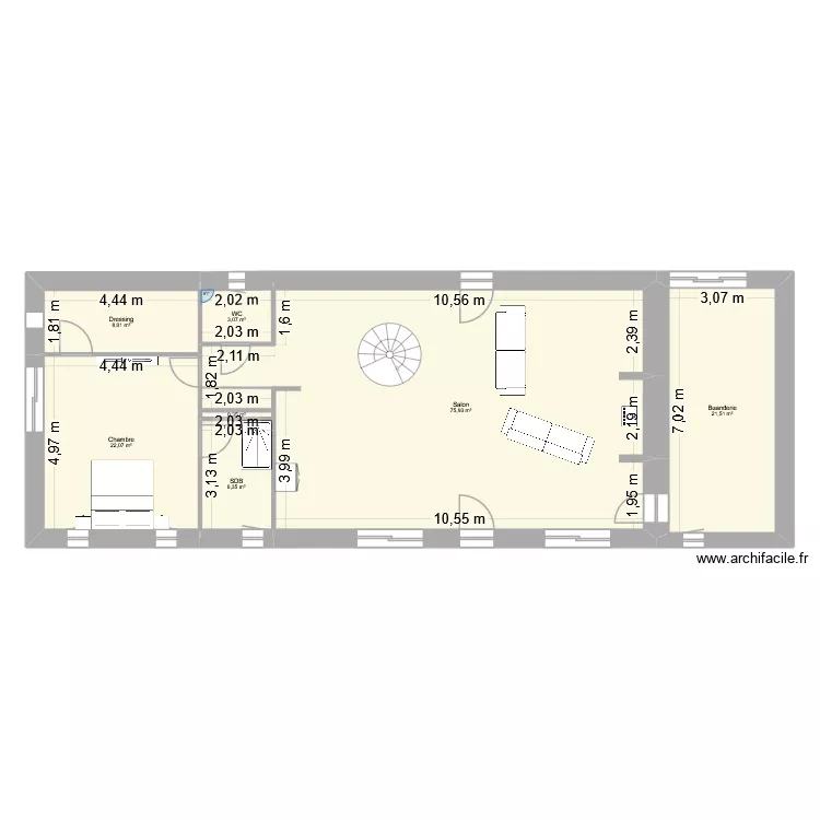 christophe_cuisine. Plan de 7 pièces et 137 m²