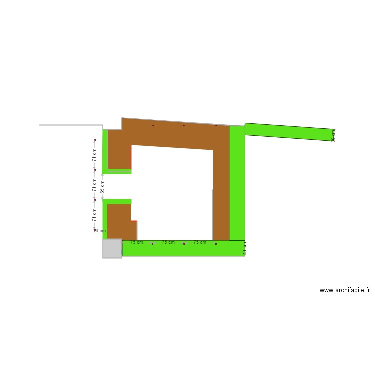 bar outsite tubes for shelves and archs. Plan de 0 pièce et 0 m2