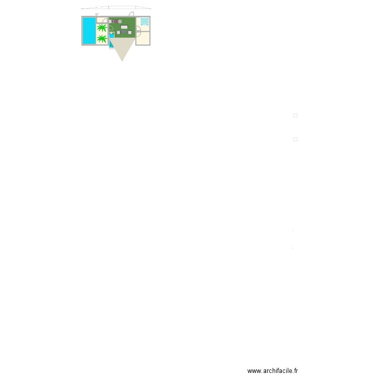 aménagement exterieur. Plan de 4 pièces et 32 m2