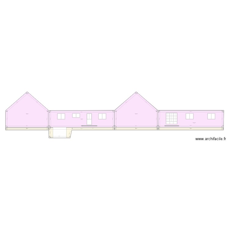 Plan facade. Plan de 0 pièce et 0 m2