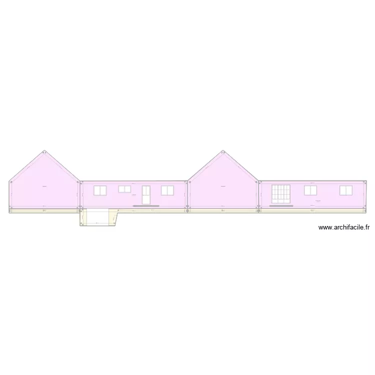 Plan facade. Plan de 