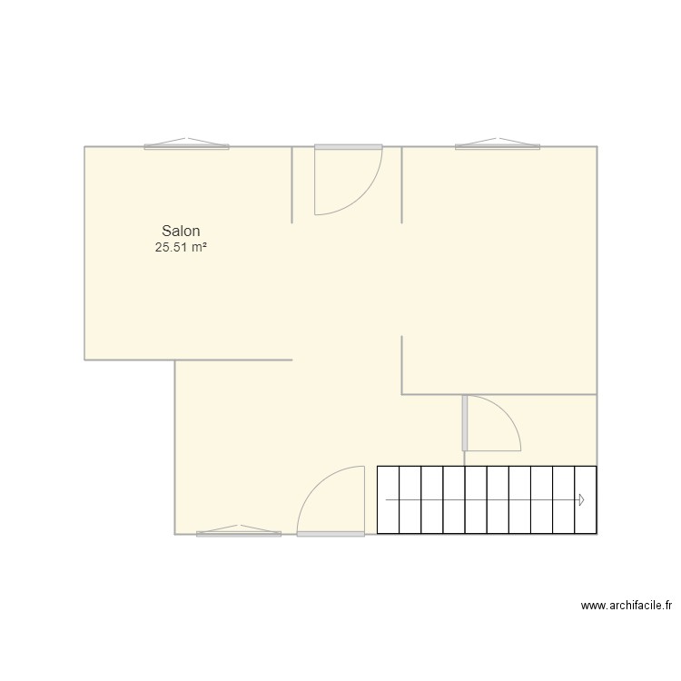 plan rdc . Plan de 1 pièce et 26 m2