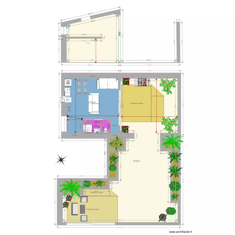 Maison grange 02 bis. Plan de 