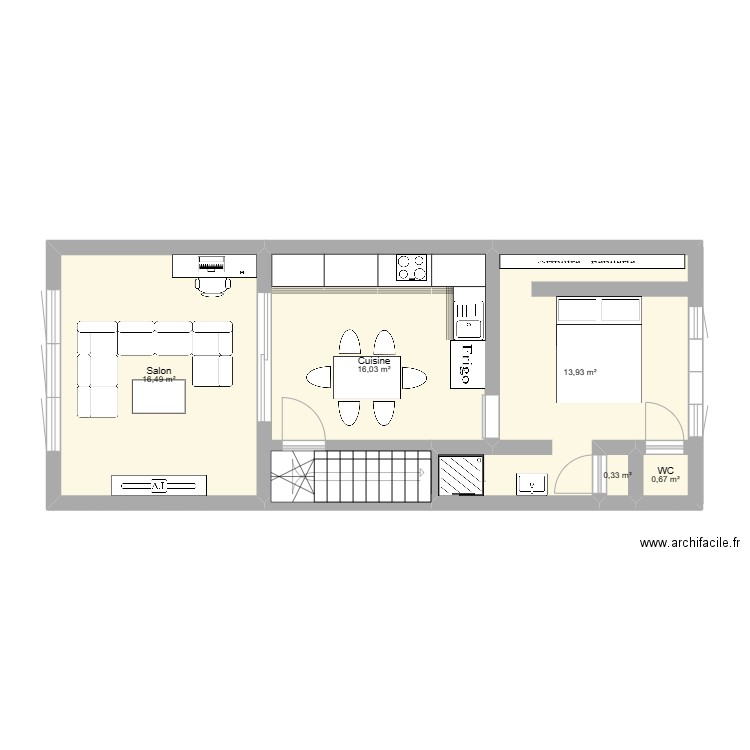 Appart Anderlecht V2. Plan de 0 pièce et 0 m2