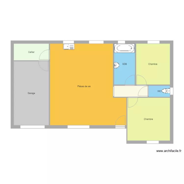 lorie 70 garage . Plan de 