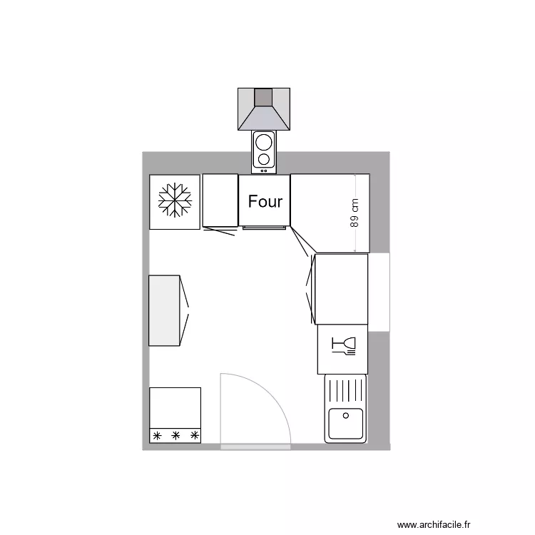 Cuisine G1 juin 2023. Plan de 