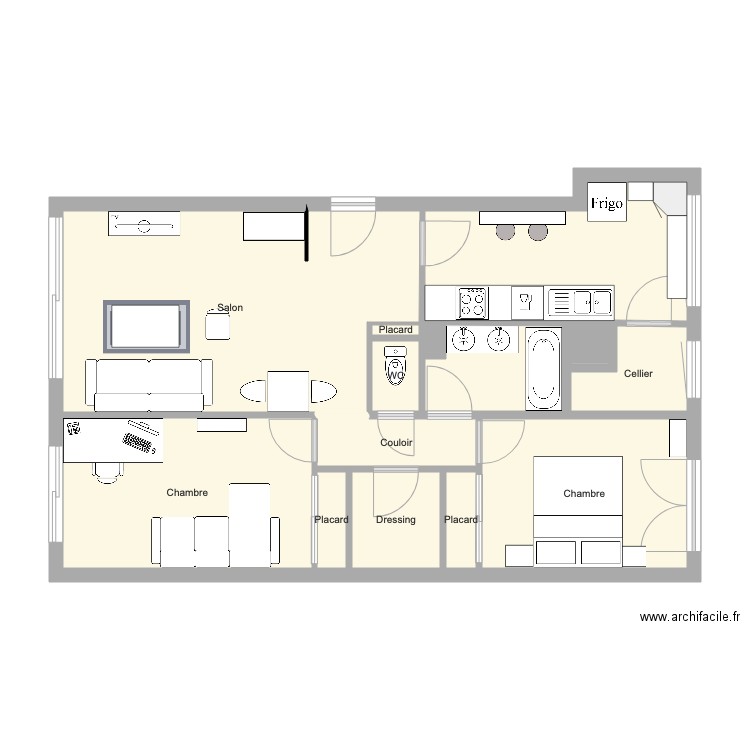 Appartement chevrette disposition 2. Plan de 0 pièce et 0 m2
