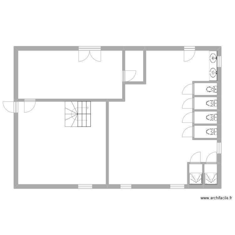 RDC VESTIAIRES. Plan de 10 pièces et 101 m2