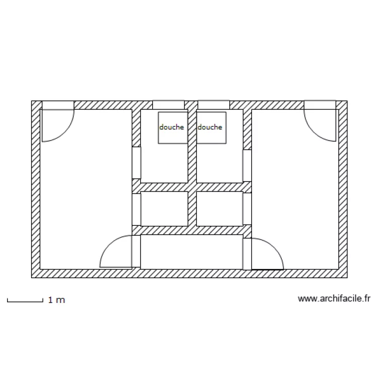 Vestiaires. Plan de 