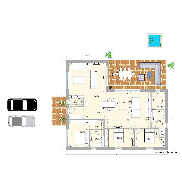 plan dependance cloison. Plan de 7 pièces et 118 m2