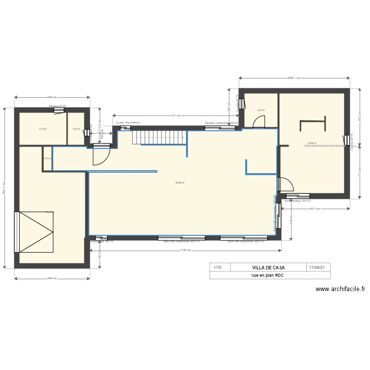 vue en plan RDC 2021. Plan de 0 pièce et 0 m2