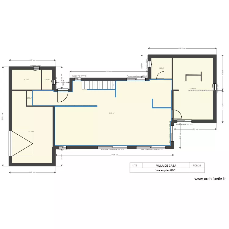 vue en plan RDC 2021. Plan de 