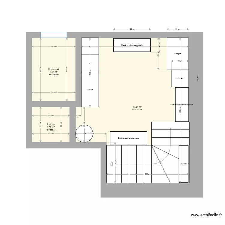 Aitamen sala. Plan de 
