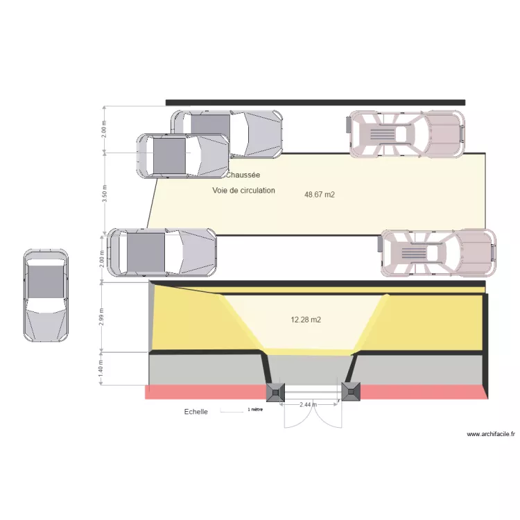 Giration pour entrer côté pair POLO VW L450 l180 E 247 Pa 84 R530 bis. Plan de Giration pour entrer côté pair POLO VW L450 l180 E 247 Pa 84 R530 bis. Plan de